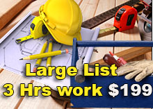 3 HOURS WORK STARTING AT $199