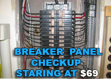 BREAKER PANEL CHECKUP STARTING AT $69